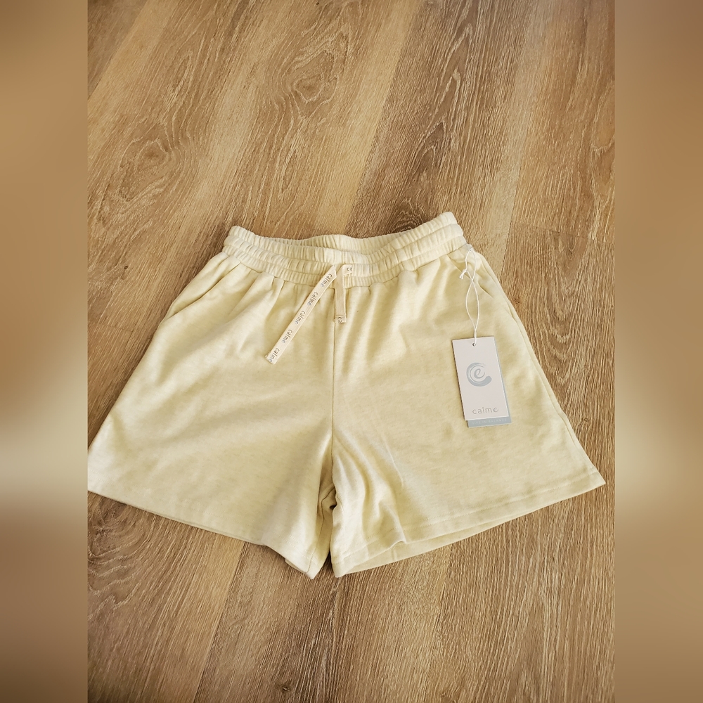 Johnny Was Calme Cozy Pull On Shorts Cream Casual Extra-Small XS $108